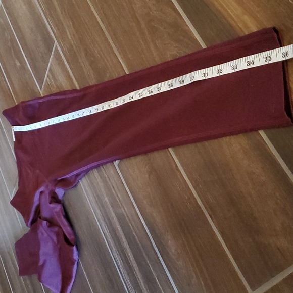 NWT Jenni Full Length Leggings Cross Band Front Plum Wine Women S - Picture 11 of 11
